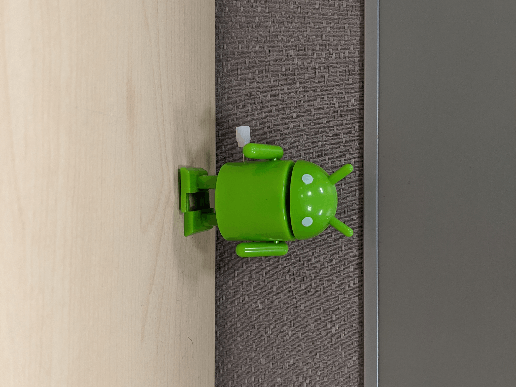 Image illustration from looking through the back camera sensor on a laptop